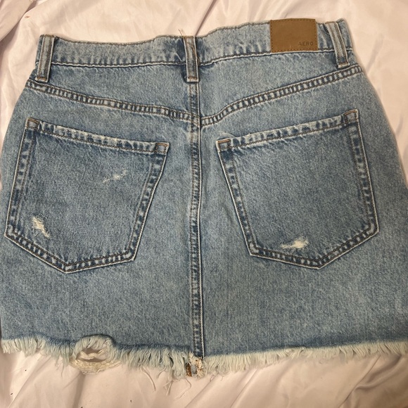 Aeropostale High Waisted High Rise Blue Denim Jean Skirt - Picture 6 of 11